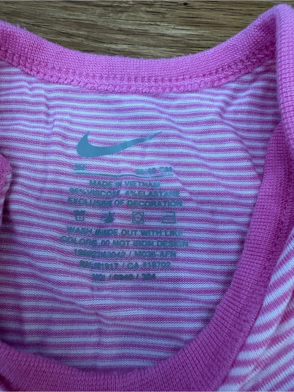 Nike Pink Striped Bodysuit and Solid Pink Joggers Set - Picture 3 of 4